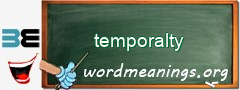 WordMeaning blackboard for temporalty